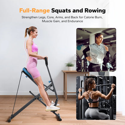 Compact Weight Support Squat Machine - 2-In-1 Glutes & Leg Exercise Trainer for Home Gym, 350 Lbs Capacity