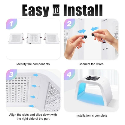 Household Portable Foldable PDT Spectrometer 7 Color LED Light Photon Therapy Device Face & Body Mask Remove Therapy Device